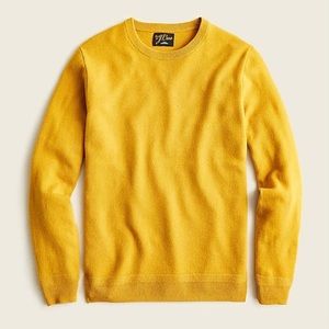 J Crew mens cashmere sweater in burnt saffron